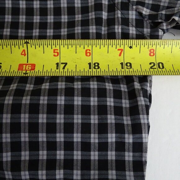 Zara Man Slim Fit Black Check Plaid Long Sleeve Button Up Shirt Men Size M - Picture 6 of 10